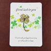 Four-leaf Clover Reading Metal Clip Bookmark